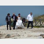 Hochzeitsbild am weien Strand von Vada