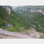 Grotte de Dargilan, Frankreich, Blick ins Tal der Jonte