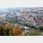 Blick auf  Graz und das KUNSTHAUS vom Schlossberg