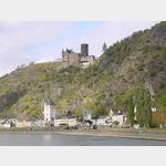 Blick auf Burg Katz, vorne St.Goartshausen