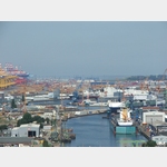 Bremerhaven -Blick auf den Containerhafen